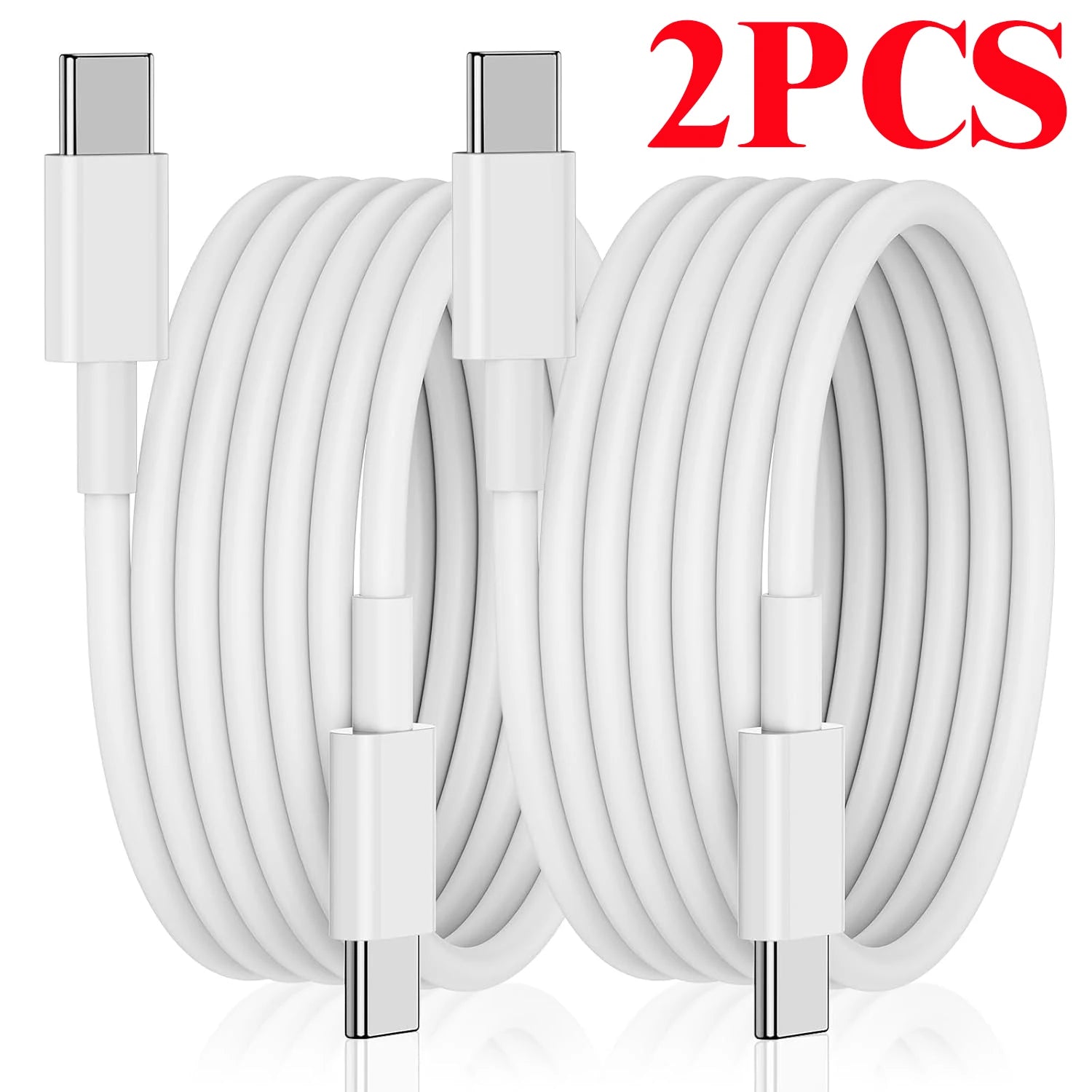 1-2PCS 10A Double Type C Cable 120W Fast Charging Phone Charger Data Cord Universal USB Type-C Quick Charge Line for iPhone 17