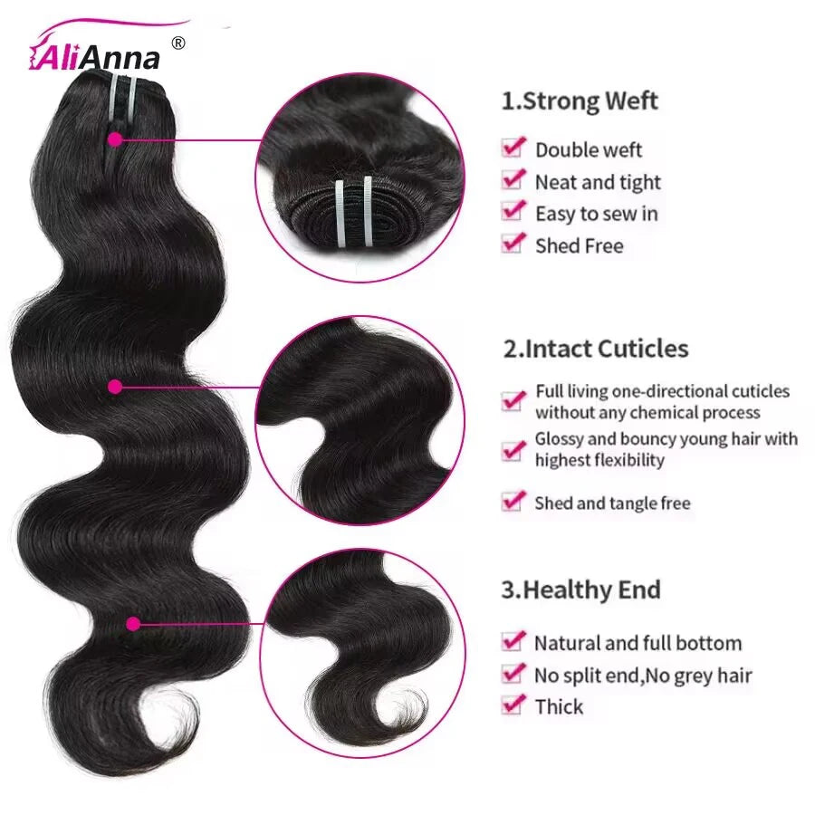 15A Super Double Drawn Virgin Body Wave Bundles Human Hair Raw Vietnamese Hair Bundles Human Hair Unprocessed Hair Extensions