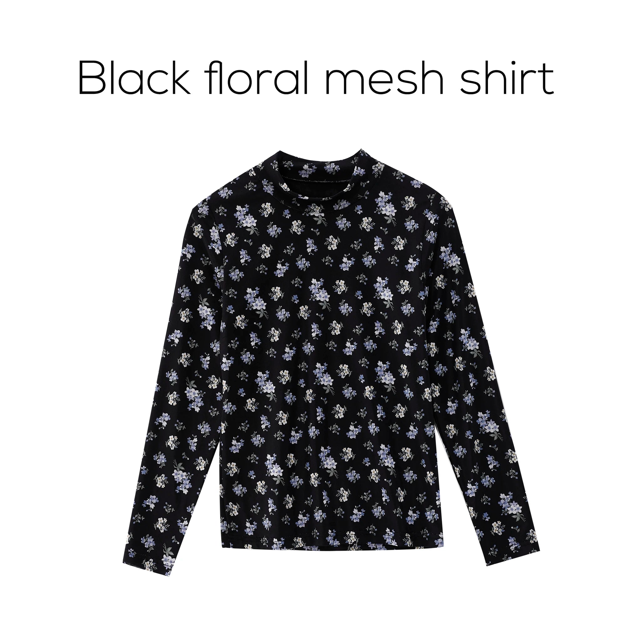 AP 2026 Autumn and Winter Women Mesh Printing Shirt Modal Lining Stretch Skirt