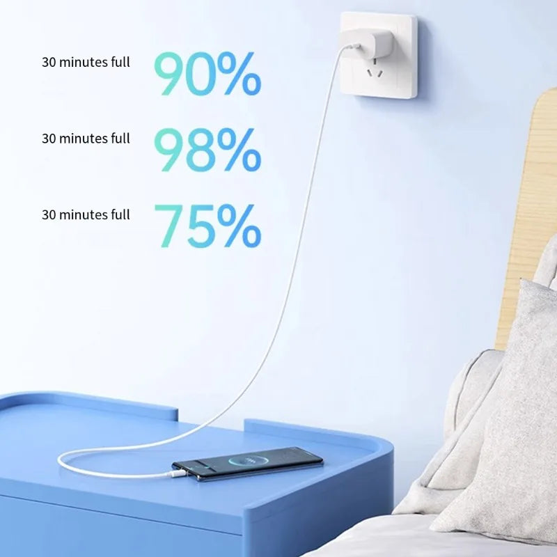 1-2PCS 10A Double Type C Cable 120W Fast Charging Phone Charger Data Cord Universal USB Type-C Quick Charge Line for iPhone 17