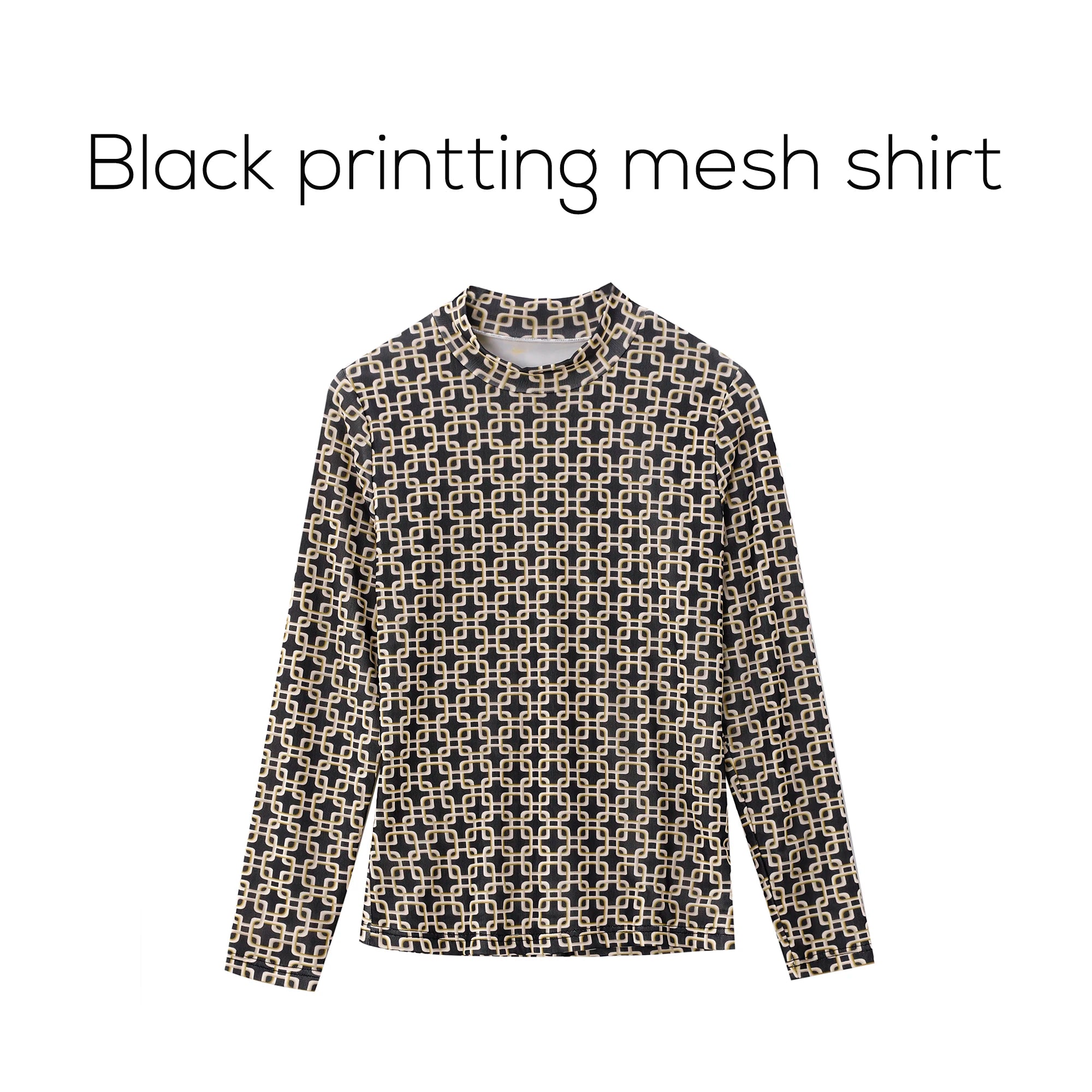 AP 2026 Autumn and Winter Women Mesh Printing Shirt Modal Lining Stretch Skirt